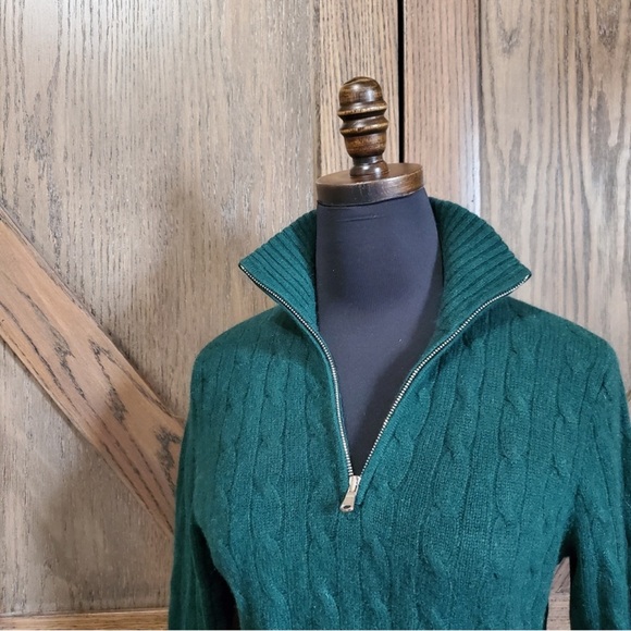 Vintage Ralph Lauren Black Label Cashmere Half Zip Sweater - Picture 2 of 4